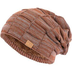 Slouchy Beanie for Men Winter Hats for Guys Rust Red